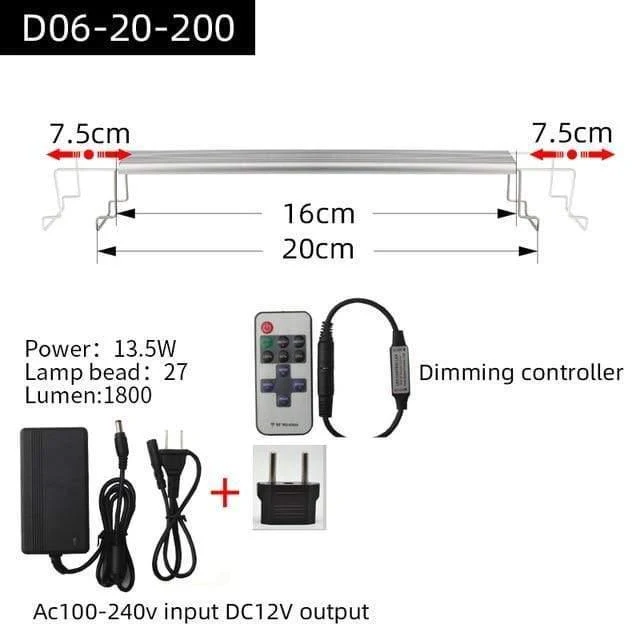 Aquarium Pflanze wachsen LED-Licht Eine Serie Mini Nano kurze Aquarium Wasserpflanze Aquarium Metall Halterung Sonnenaufgang Sonnenuntergang