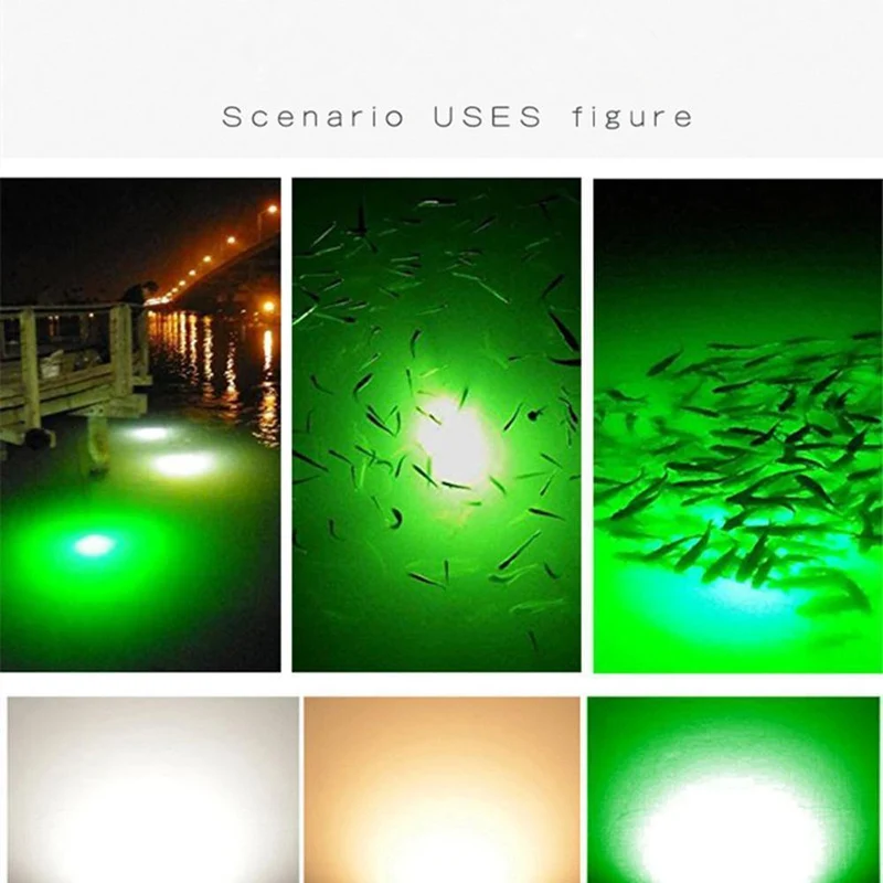 12V LED Fischen-Licht 108pcs 2835 wasserdichte Köder-Fisch-Sucher-Lampe Ip68 zieht Garnelen-Tintenfisch-Krill 4 Farben Unterwasserlicht an