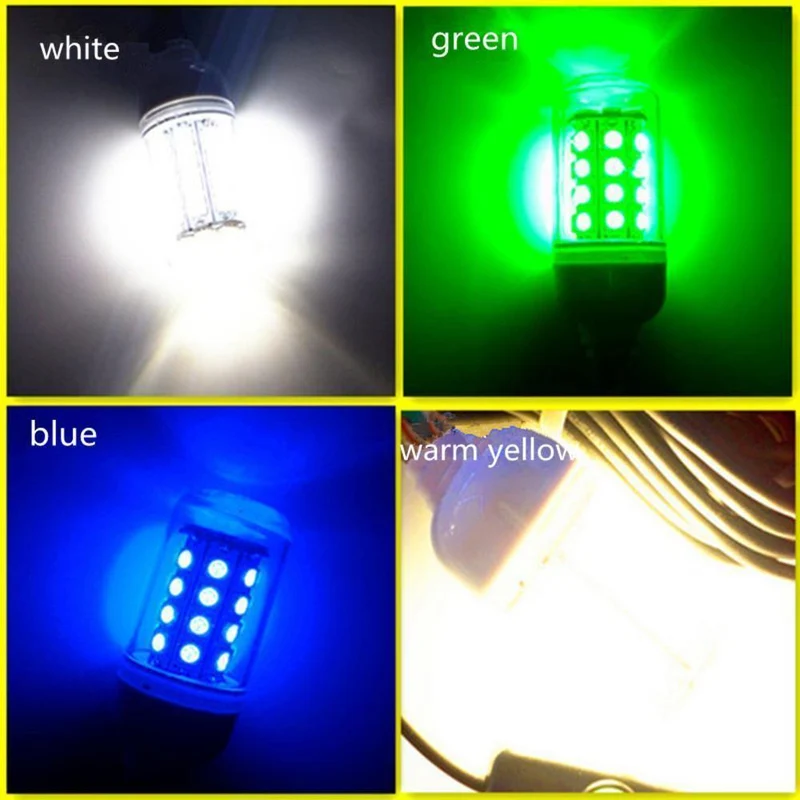 12V LED Fischen-Licht 108pcs 2835 wasserdichte Köder-Fisch-Sucher-Lampe Ip68 zieht Garnelen-Tintenfisch-Krill 4 Farben Unterwasserlicht an