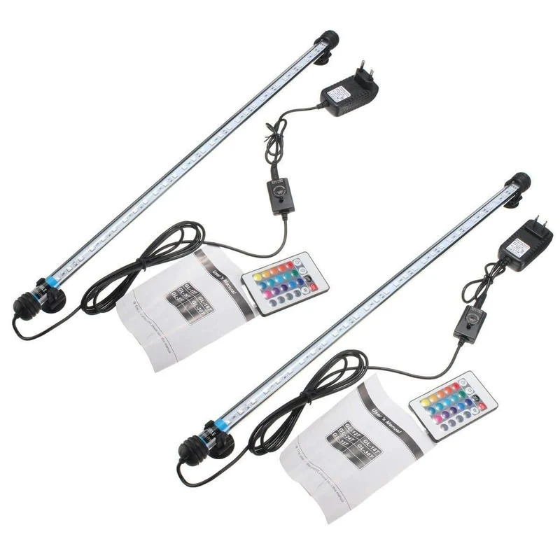 24 Tasten Fernbedienung Aquarium Licht 6.5 Watt 57 CM RGB Unterwasserlicht 5050 SMD Led Bar Licht Tauch AC100-240V