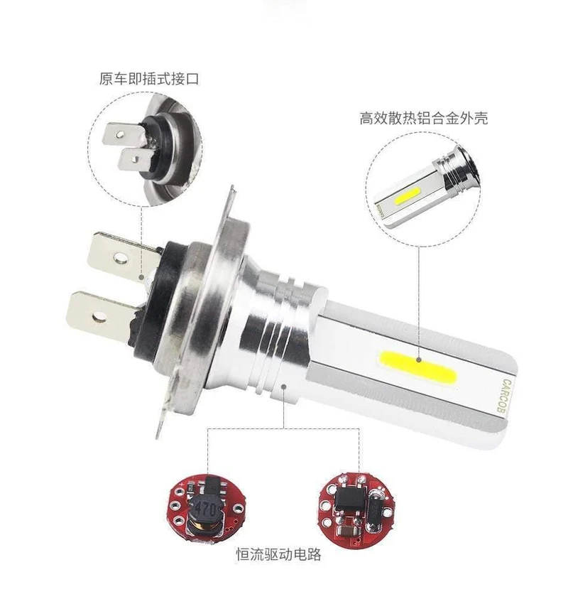 2pcs heiße verkaufende weiße Glühlampe der PFEILER-hohen Leistung DC 12V H7 LED Auto-Nebel-Glühlampe
