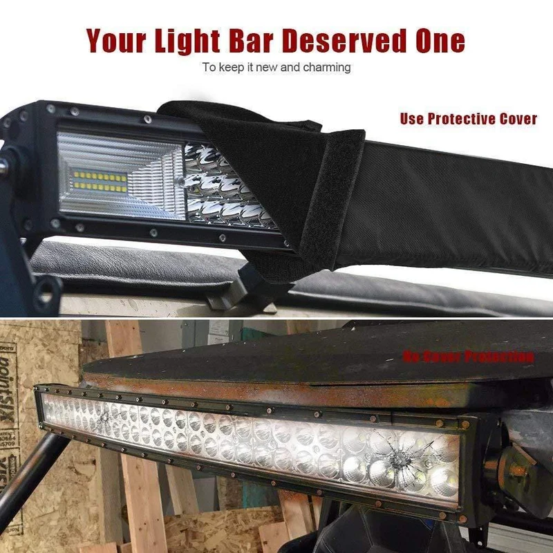 22 32 42 52 Zoll LED-Lichtleiste Abdeckung Universal Gerade & Gebogen Wasserdicht Staubdicht Winddicht Schneesicher Schutzhülle