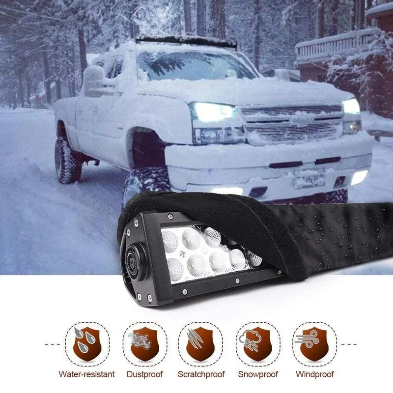 22 32 42 52 Zoll LED-Lichtleiste Abdeckung Universal Gerade & Gebogen Wasserdicht Staubdicht Winddicht Schneesicher Schutzhülle