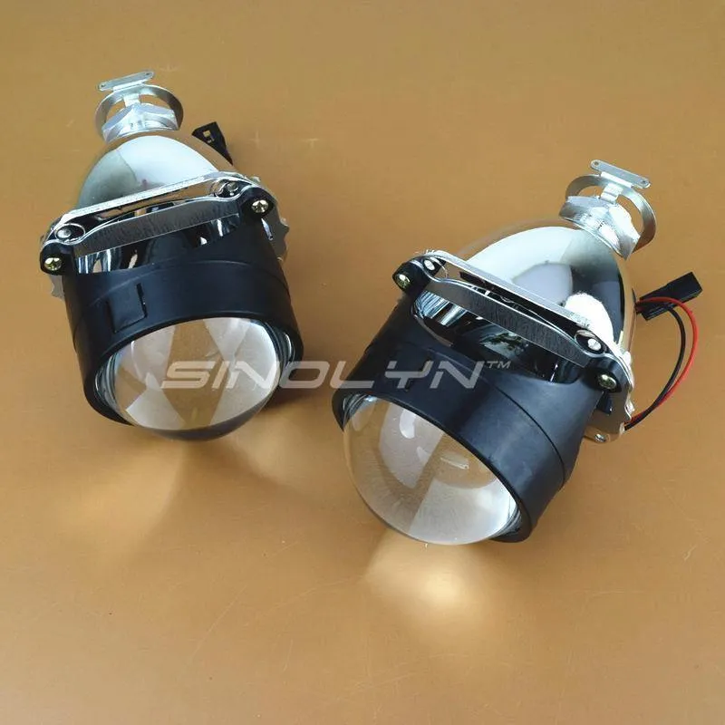 LED-Lauflicht Angel Eyes HID Bi-Xenon-Projektorlinsen für Scheinwerfer H4 H7 Car Retrofit Scheinwerfer Lens Devil Eyes