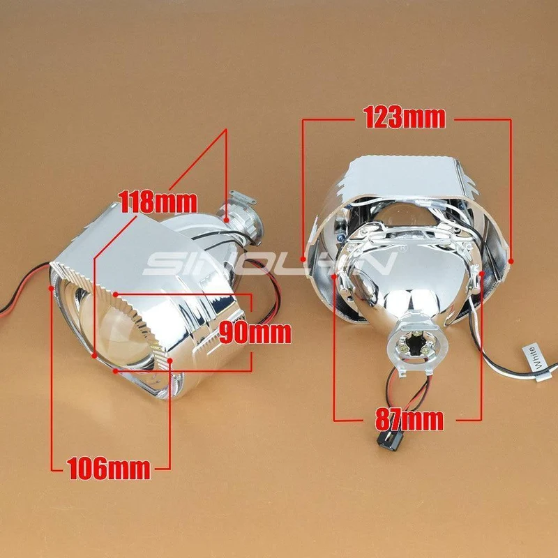 LED-Lauflicht Angel Eyes HID Bi-Xenon-Projektorlinsen für Scheinwerfer H4 H7 Car Retrofit Scheinwerfer Lens Devil Eyes