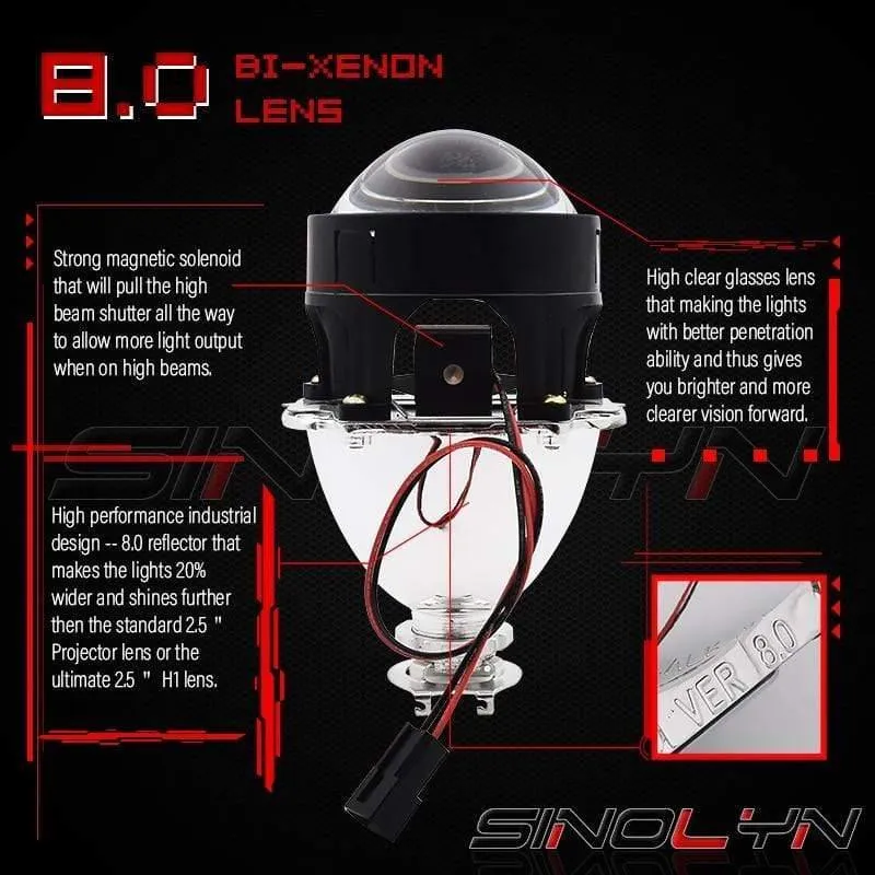 LED-Lauflicht Angel Eyes HID Bi-Xenon-Projektorlinsen für Scheinwerfer H4 H7 Car Retrofit Scheinwerfer Lens Devil Eyes