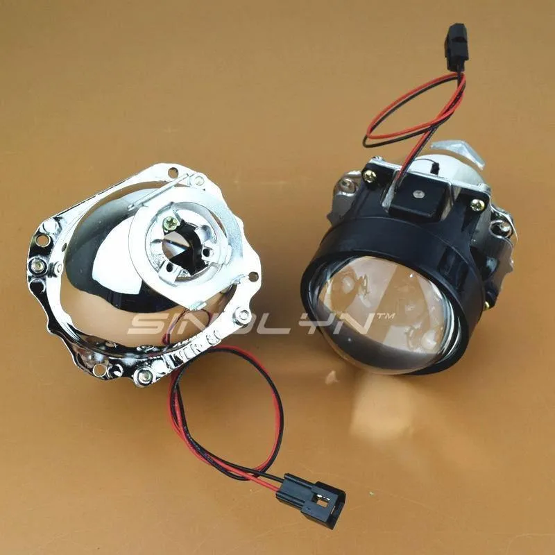 LED-Lauflicht Angel Eyes HID Bi-Xenon-Projektorlinsen für Scheinwerfer H4 H7 Car Retrofit Scheinwerfer Lens Devil Eyes