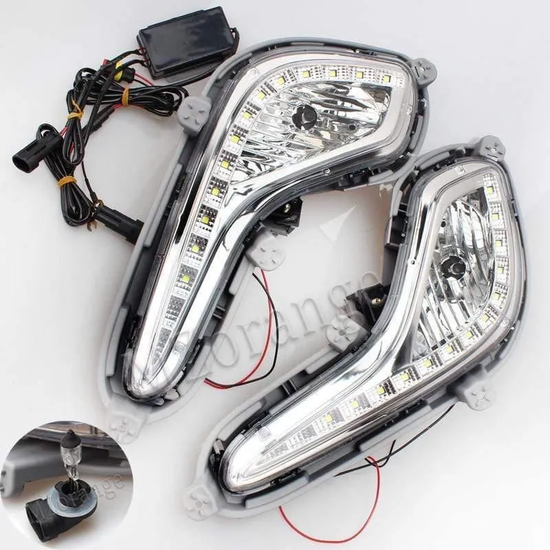 Auto Externe Lichtquelle Fit Für Hyundai Accent Solaris Verna 2010-2013 Tagfahrlicht Nebelscheinwerfer Signal DRL Xenon Lampe