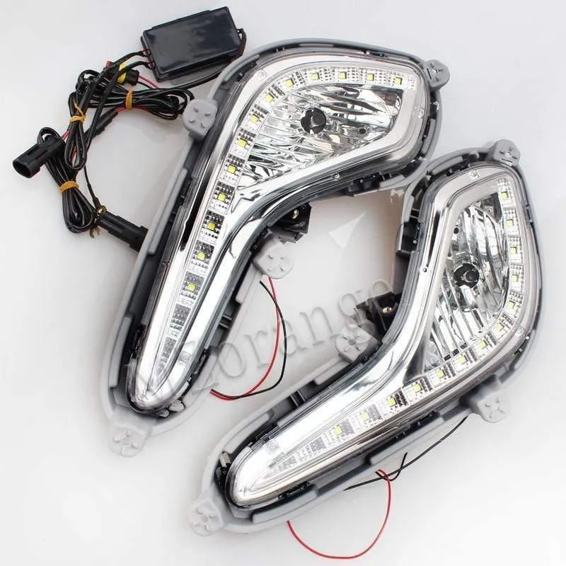 Auto Externe Lichtquelle Fit Für Hyundai Accent Solaris Verna 2010-2013 Tagfahrlicht Nebelscheinwerfer Signal DRL Xenon Lampe