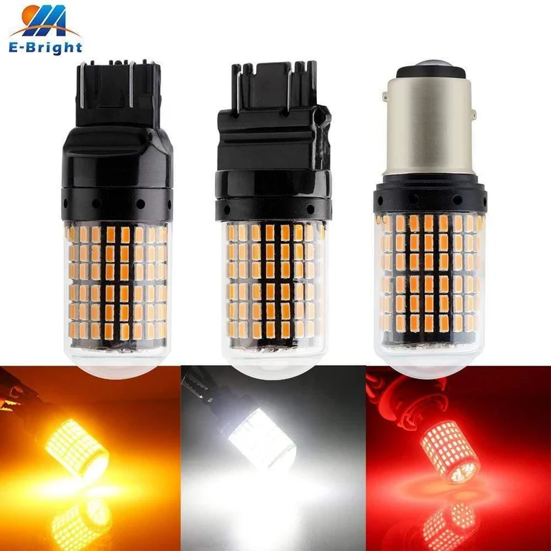 2pcs 12V 1157 BAY15D 3014 144 SMD 21W 3157 7443 Canbus KEIN FEHLER Led Birnen Für Auto RV Boote Für Bremse KEIN Hyper Flash