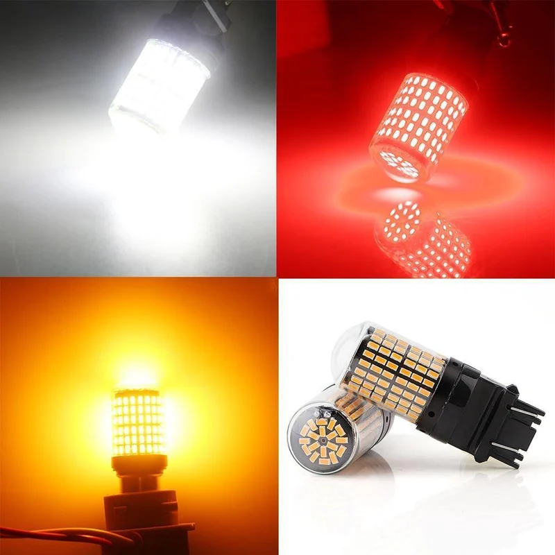 2pcs 12V 1157 BAY15D 3014 144 SMD 21W 3157 7443 Canbus KEIN FEHLER Led Birnen Für Auto RV Boote Für Bremse KEIN Hyper Flash