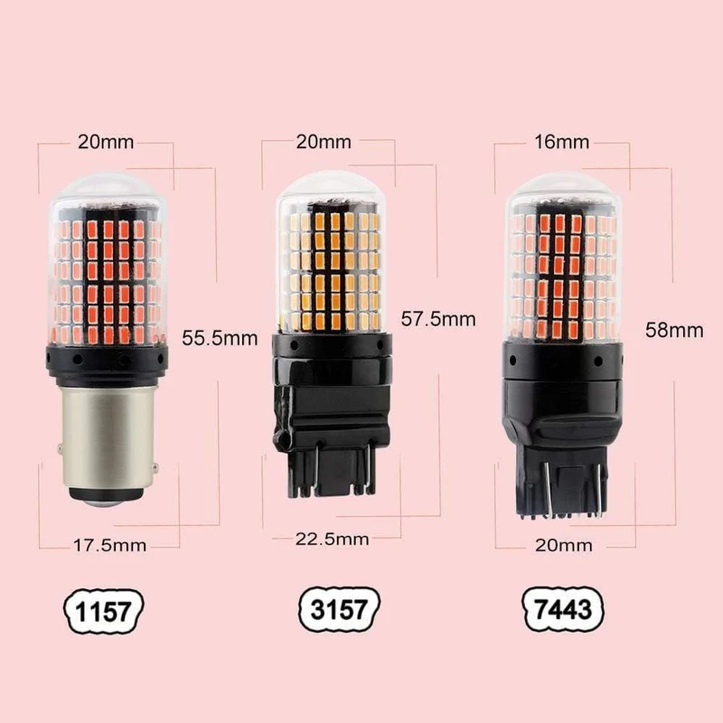 2pcs 12V 1157 BAY15D 3014 144 SMD 21W 3157 7443 Canbus KEIN FEHLER Led Birnen Für Auto RV Boote Für Bremse KEIN Hyper Flash