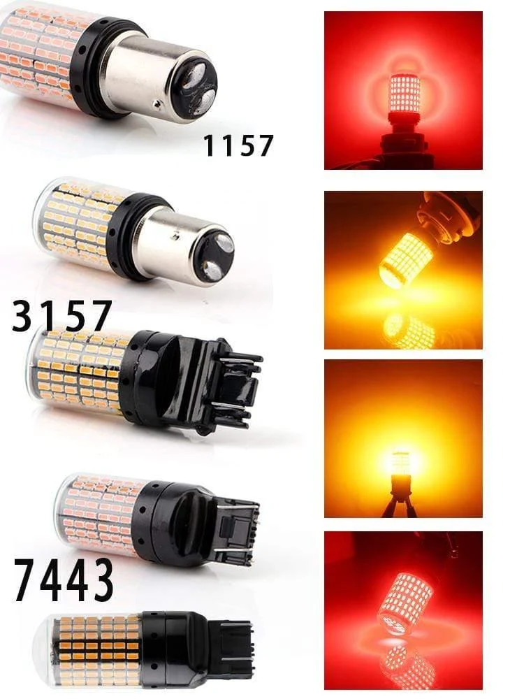2pcs 12V 1157 BAY15D 3014 144 SMD 21W 3157 7443 Canbus KEIN FEHLER Led Birnen Für Auto RV Boote Für Bremse KEIN Hyper Flash