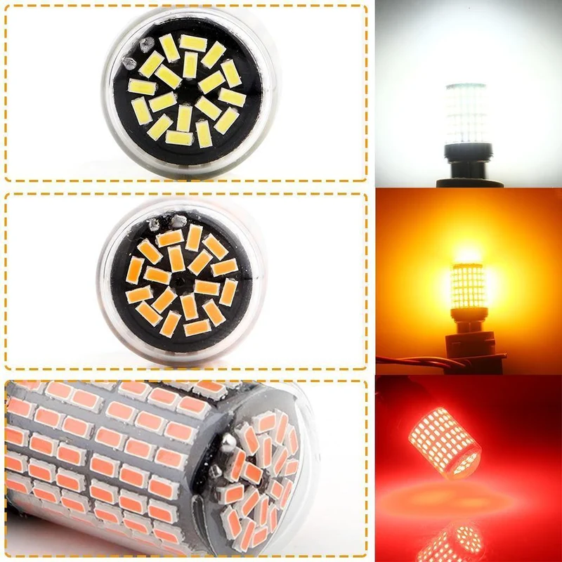 2pcs 12V 1157 BAY15D 3014 144 SMD 21W 3157 7443 Canbus KEIN FEHLER Led Birnen Für Auto RV Boote Für Bremse KEIN Hyper Flash