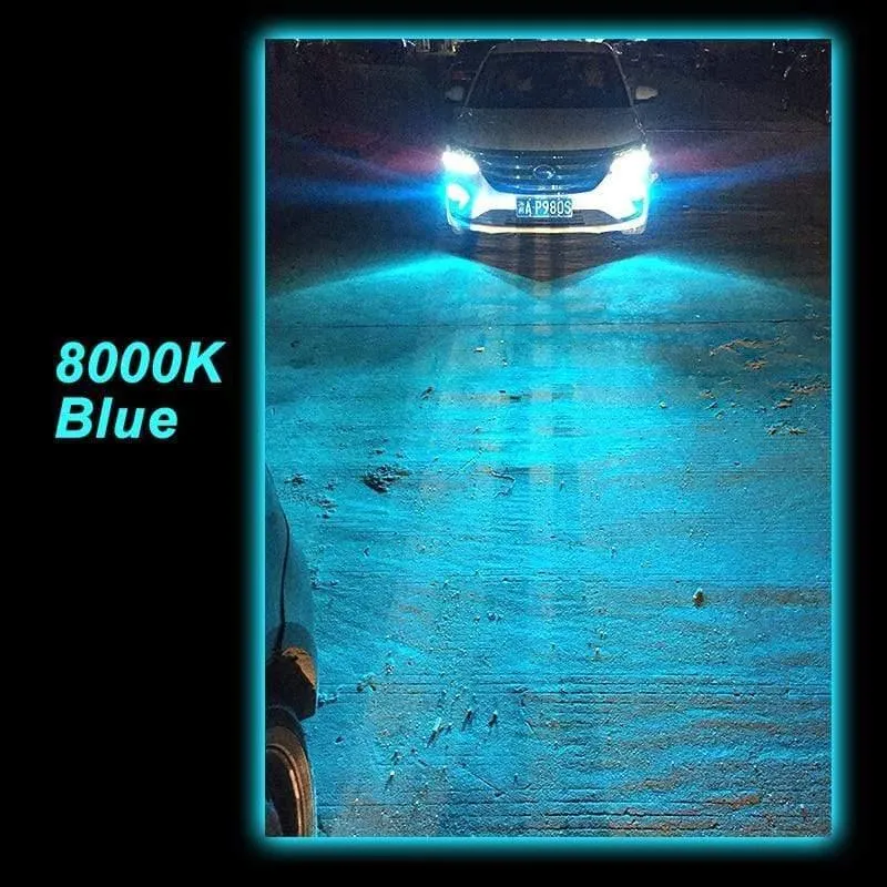 H11 H8 LED Autonebelscheinwerfer H9 H16 9005 9006 2400Lm 6000K Weiß 3000K Gelb 8000K Blau Auto DRL Nebelscheinwerfer 2Pcs