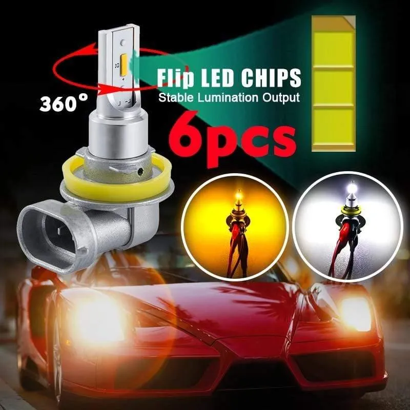 H11 H8 LED Autonebelscheinwerfer H9 H16 9005 9006 2400Lm 6000K Weiß 3000K Gelb 8000K Blau Auto DRL Nebelscheinwerfer 2Pcs