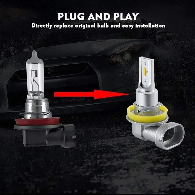 H11 H8 LED Autonebelscheinwerfer H9 H16 9005 9006 2400Lm 6000K Weiß 3000K Gelb 8000K Blau Auto DRL Nebelscheinwerfer 2Pcs
