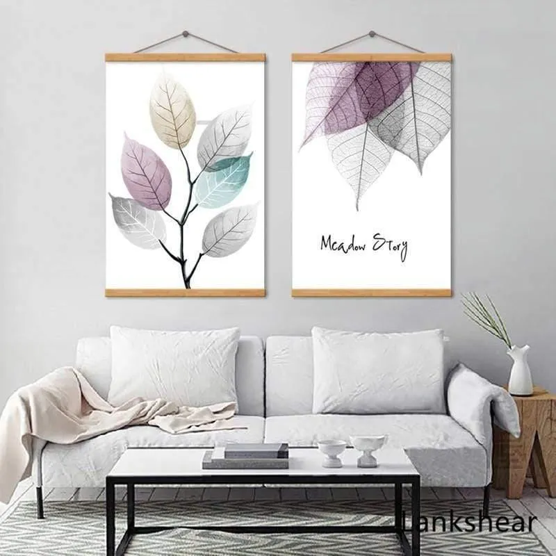 Abstrakte Blätter Leinwand Gemälde Poster Druck Nordic Minimalistische Wand Kunst Bilder Für Wohnzimmer Schlafzimmer Wohnkultur