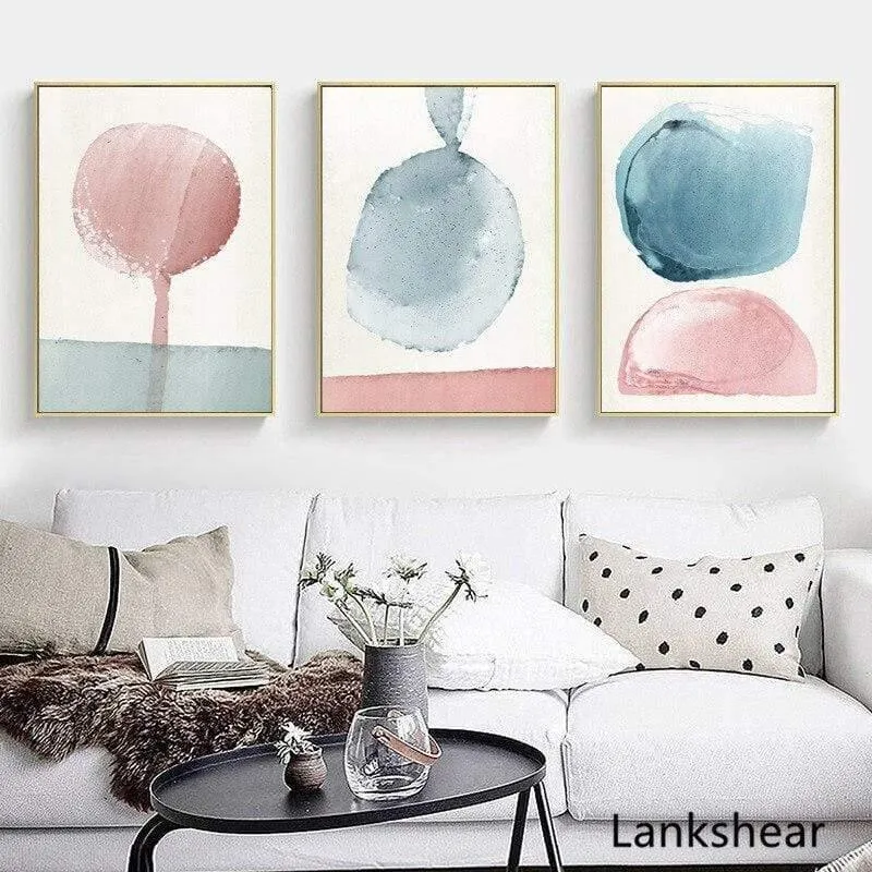 Abstrakte Gemälde an der Wand, Wandkunst, Pastell-Poster und Drucke, minimalistische Leinwandmalerei, Dekoration, Bilder, Kunst-Dekor