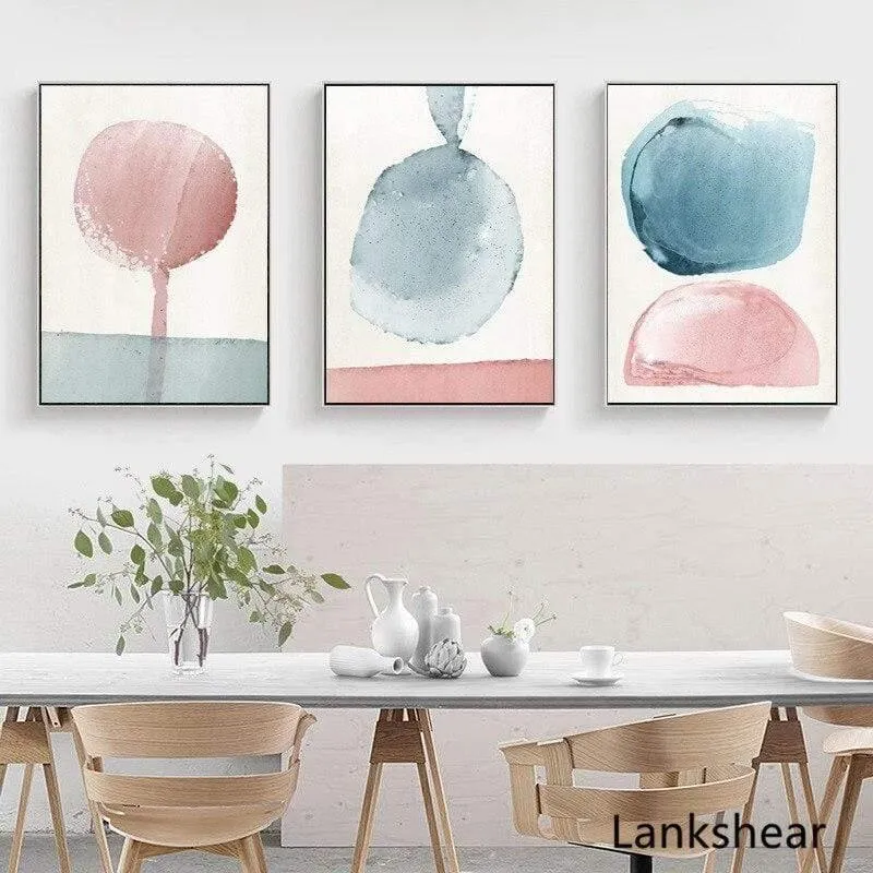 Abstrakte Gemälde an der Wand, Wandkunst, Pastell-Poster und Drucke, minimalistische Leinwandmalerei, Dekoration, Bilder, Kunst-Dekor