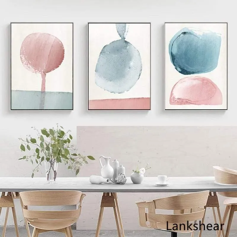 Abstrakte Gemälde an der Wand, Wandkunst, Pastell-Poster und Drucke, minimalistische Leinwandmalerei, Dekoration, Bilder, Kunst-Dekor