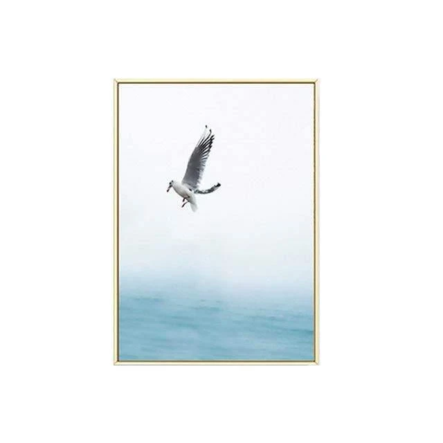 Leinwand Malerei Free Seagull Waves Beach Art Poster Wohnzimmer Dekor Seabirds Wall