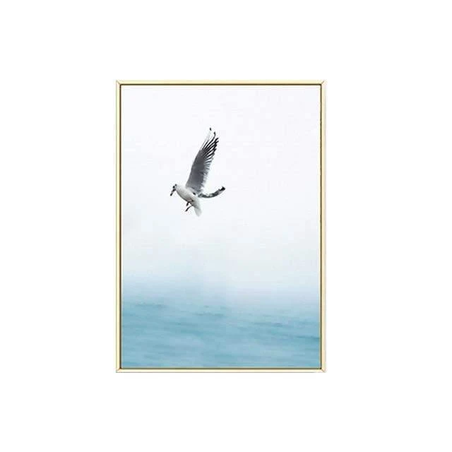 Leinwand Malerei Free Seagull Waves Beach Art Poster Wohnzimmer Dekor Seabirds Wall