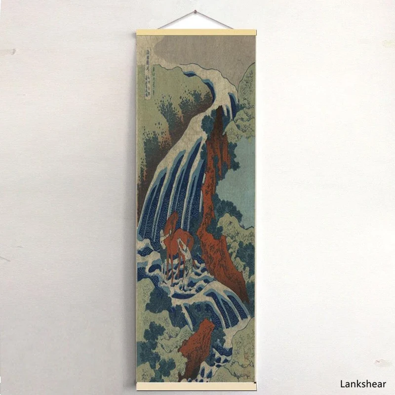 Japanische Ukiyoe Poster Für HD Leinwand Wandbilder Für Wohnzimmer Dekoration Malerei Wandkunst Mit Massivholz Hängen Scroll