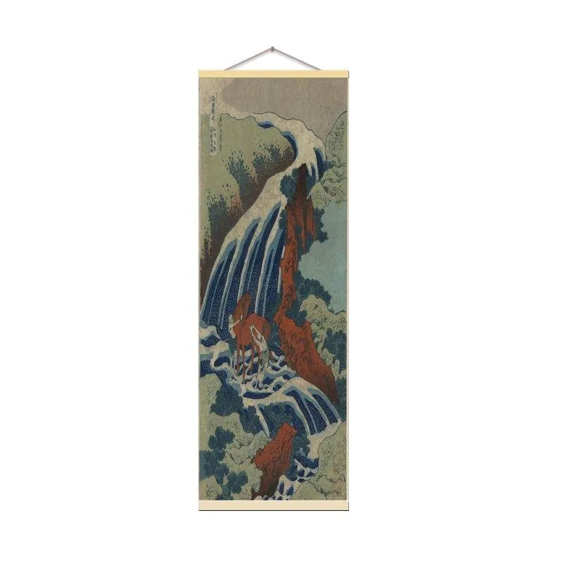 Japanische Ukiyoe Poster Für HD Leinwand Wandbilder Für Wohnzimmer Dekoration Malerei Wandkunst Mit Massivholz Hängen Scroll
