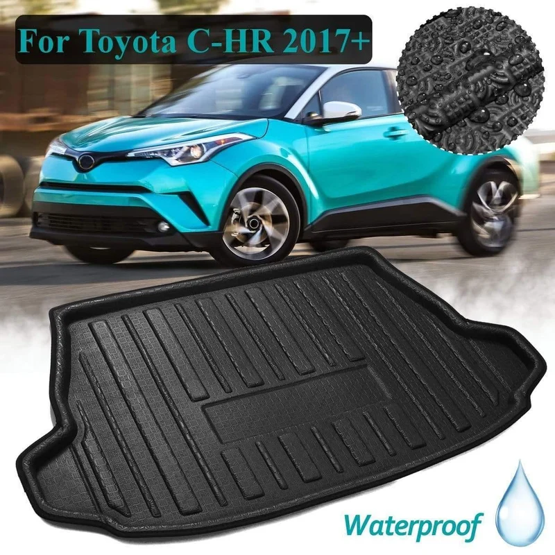 Toyota C-HR CHR 2017+ Kofferraum-Laderaum-Einlage für den hinteren Kofferraum, Bodenmatte, Kofferraum-Einlage, Kofferraum-Frachtmatten-Ablage, Bodenteppich