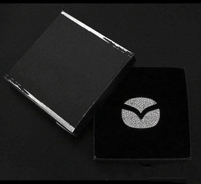 Auto lenkrad logo diamant aufkleber für honda toyota lexus mazda hyundai volvo innendekoration aufkleber auto zubehör