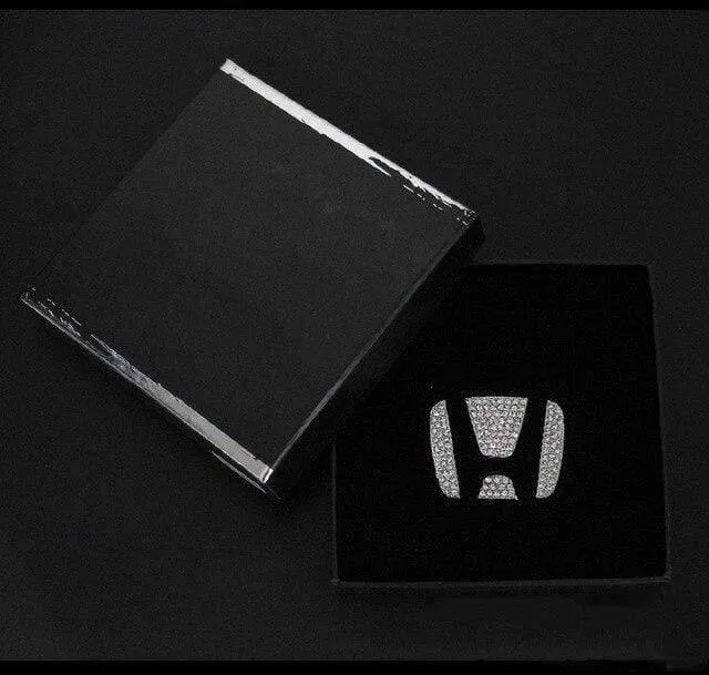 Auto lenkrad logo diamant aufkleber für honda toyota lexus mazda hyundai volvo innendekoration aufkleber auto zubehör