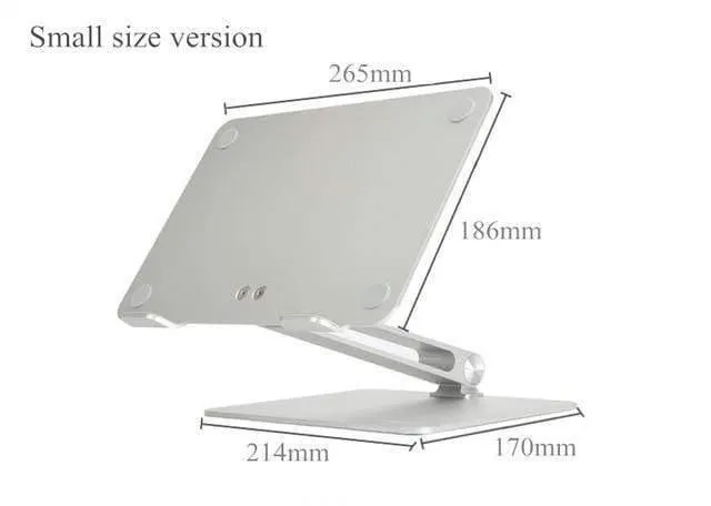 Notebook-Ständer, verstellbarer Winkel, Aluminiumlegierung, freier Hub, Laptop-Höhenhalter für MacBook, Dell, HP, iPad Pro 7–17 Zoll