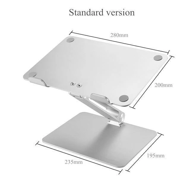 Notebook-Ständer, verstellbarer Winkel, Aluminiumlegierung, freier Hub, Laptop-Höhenhalter für MacBook, Dell, HP, iPad Pro 7–17 Zoll
