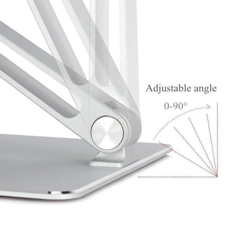 Notebook-Ständer, verstellbarer Winkel, Aluminiumlegierung, freier Hub, Laptop-Höhenhalter für MacBook, Dell, HP, iPad Pro 7–17 Zoll