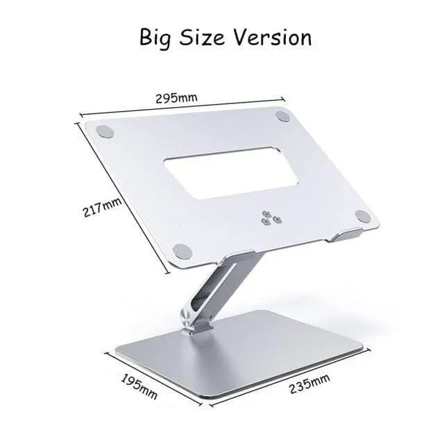 Notebook-Ständer, verstellbarer Winkel, Aluminiumlegierung, freier Hub, Laptop-Höhenhalter für MacBook, Dell, HP, iPad Pro 7–17 Zoll