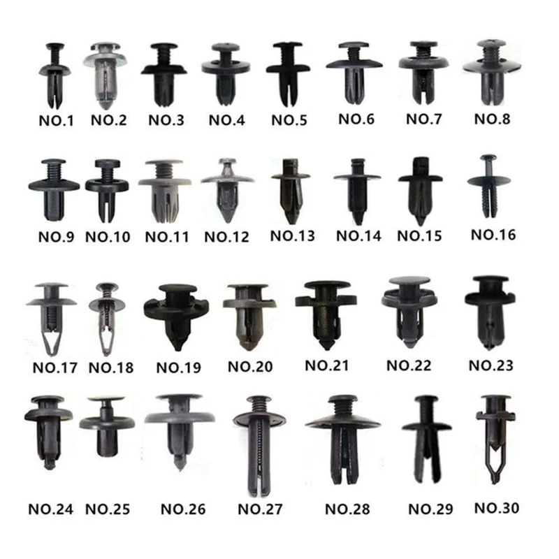 150PCS Universal Mixed Auto Stoßstange Blatt Platte Kotflügel Stamm Schraube Nieten Set Für Alle Auto Kunststoff Verschluss Clips DY336