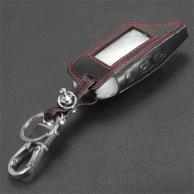 Ledertasche Schlüsselanhänger für TAMARACK PANDORA LCD D073 DXL 3100/3170/3300 i-mod Alarm System Fernbedienung Abdeckung