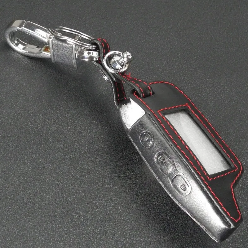 Ledertasche Schlüsselanhänger für TAMARACK PANDORA LCD D073 DXL 3100/3170/3300 i-mod Alarm System Fernbedienung Abdeckung
