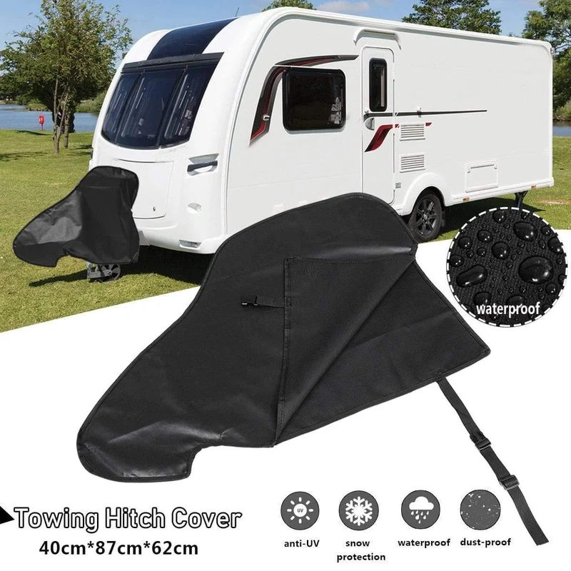 87 x 62 x 40 cm, universelle wasserdichte Abdeckung für Wohnwagen-Anhängerkupplung, Regen, Schnee, Staub, staubdicht, Schutz für Wohnmobil-Anhänger