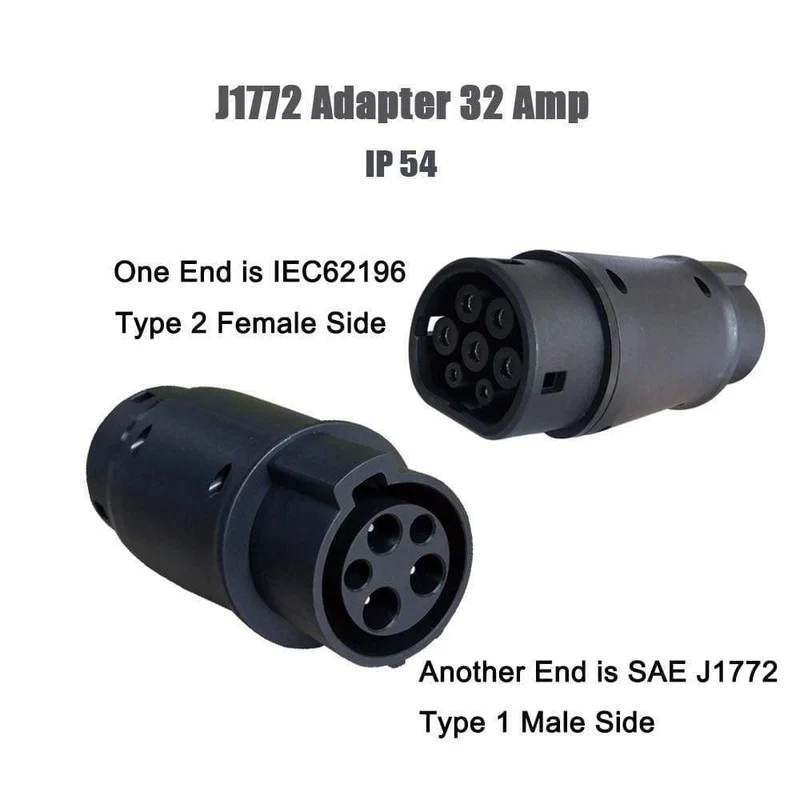 Elektrofahrzeug-Auto-EV-Ladegerät SAE J1772-Anschlussbuchse Typ 1 bis Typ 2 EV-Autoadapter-Ladestecker IEC62196-Standard