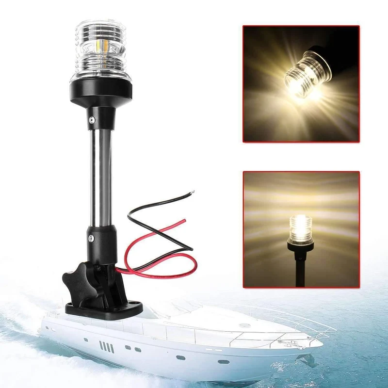 12V-24V Pactrade Marine Boot Falten Unten Falten LED Navigation Licht Für Yacht Boot Heck Anker licht Segeln Signal Licht