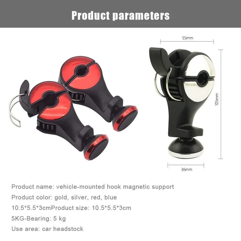 1Pc Multifunktionssitzlehne Hängende Lagerung Autohaken Handyhalter Rücksitz Magnetische Telefonhalterung Fahrzeughaken