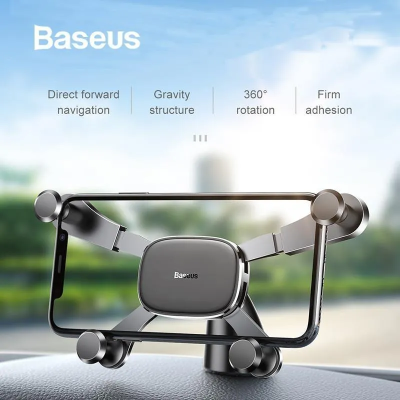 Baseus Gravity Autotelefonhalter für iPhone X 11 XR Samsung Xiaomi Smartphone Dashboard GPS-Ständer Mobile Unterstützung Autohalterung
