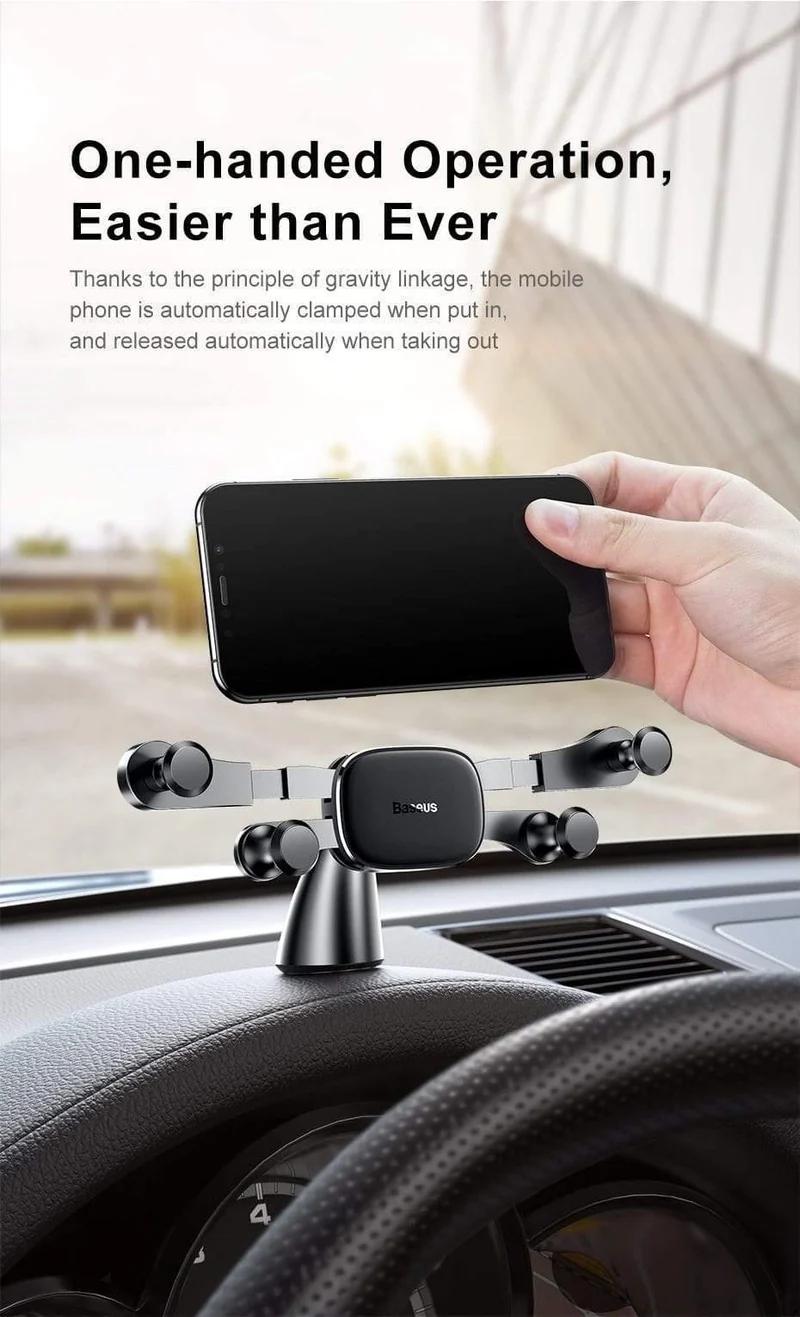 Baseus Gravity Autotelefonhalter für iPhone X 11 XR Samsung Xiaomi Smartphone Dashboard GPS-Ständer Mobile Unterstützung Autohalterung