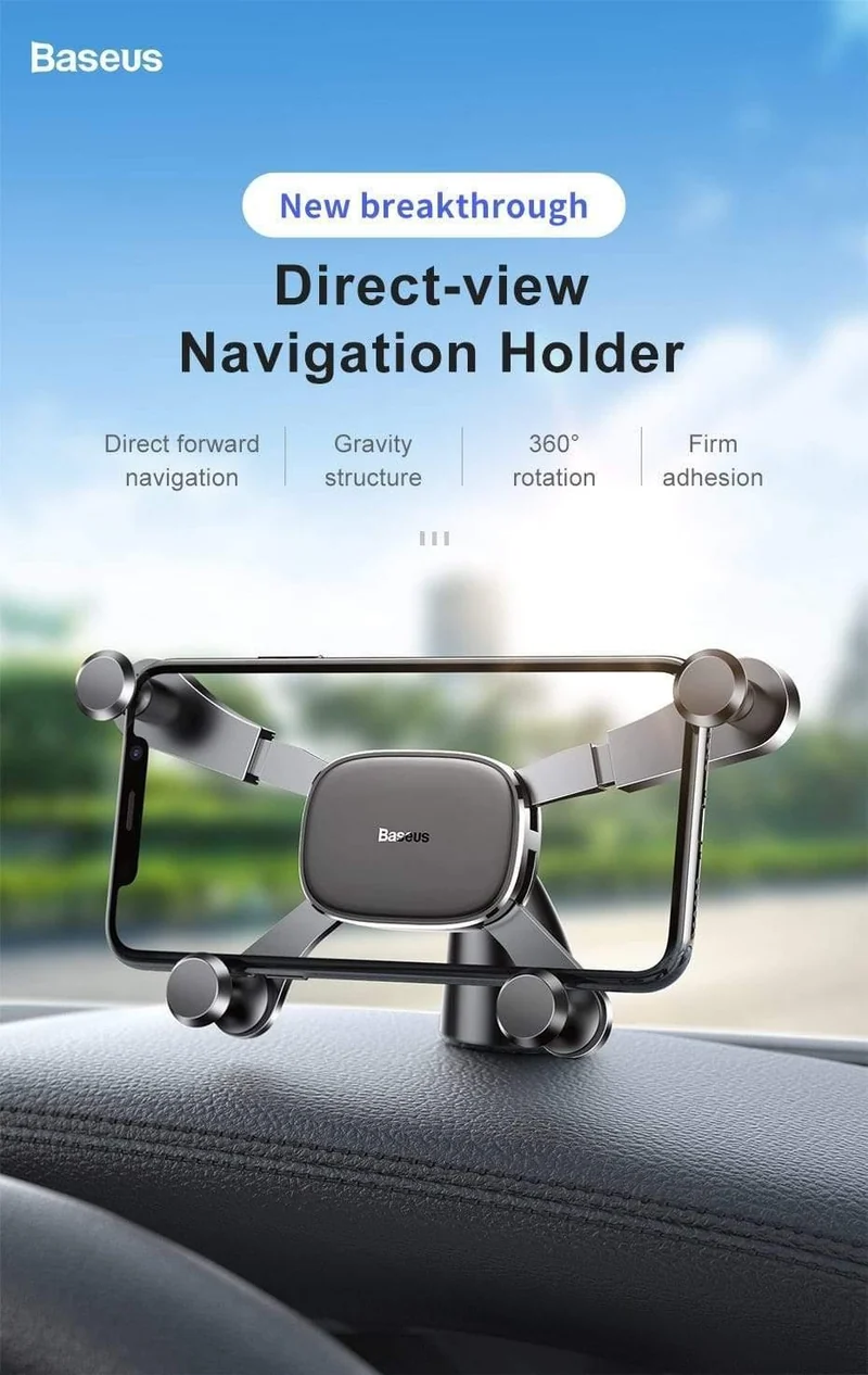 Baseus Gravity Autotelefonhalter für iPhone X 11 XR Samsung Xiaomi Smartphone Dashboard GPS-Ständer Mobile Unterstützung Autohalterung