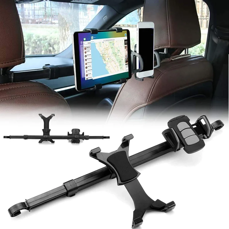 360 Grad drehbare Halterung für den Rücksitz des Autos, Halterung für die Kopfstütze, Tablet-Pad, Smartphone, ausziehbarer Aufbewahrungsständer, Spieleregal fürs Auto