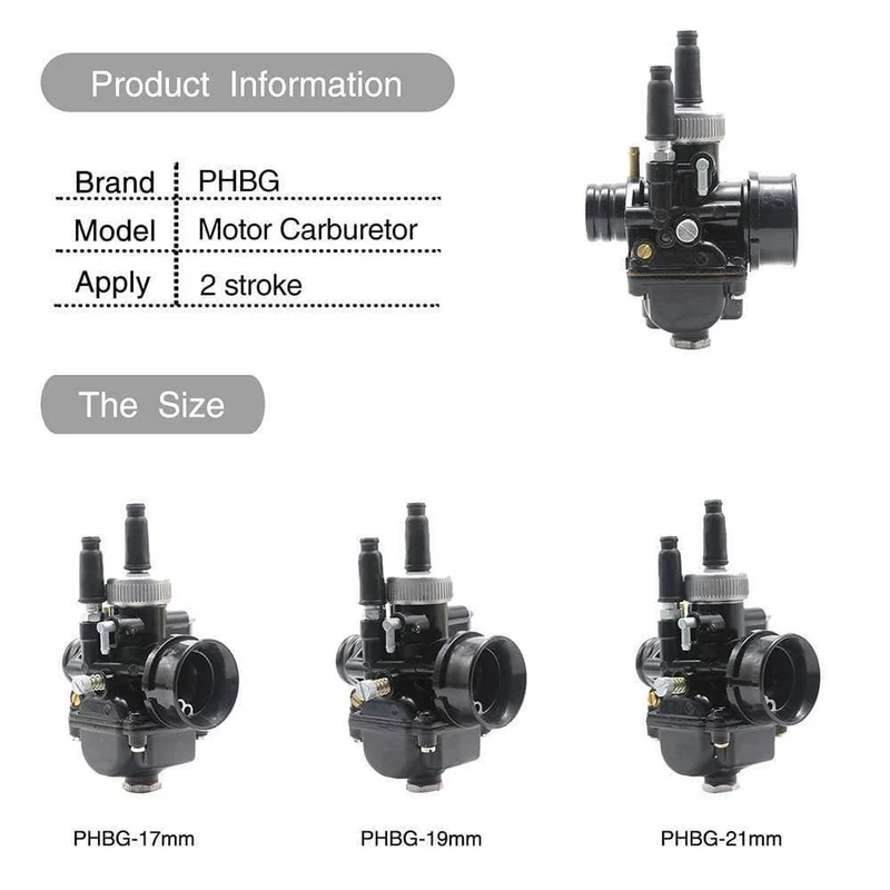 17mm 19mm 21mm Dellorto PHBG DS Schwarz Racing Vergaser Carb DIO JOG 50cc 90cc BWS100 für Puch Yamaha Zuma Motorrad