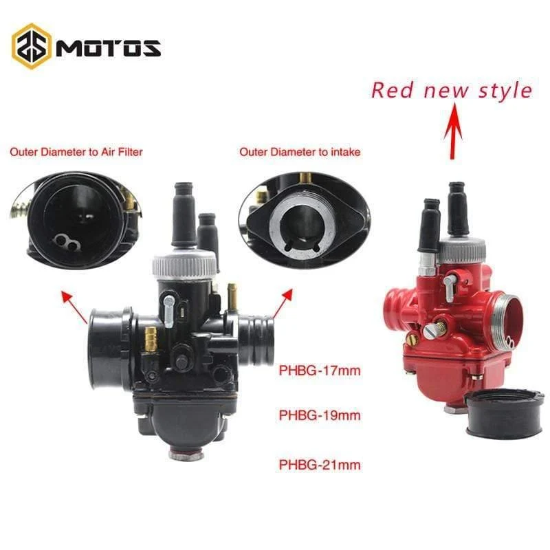 17mm 19mm 21mm Dellorto PHBG DS Schwarz Racing Vergaser Carb DIO JOG 50cc 90cc BWS100 für Puch Yamaha Zuma Motorrad