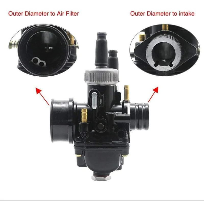 17mm 19mm 21mm Dellorto PHBG DS Schwarz Racing Vergaser Carb DIO JOG 50cc 90cc BWS100 für Puch Yamaha Zuma Motorrad
